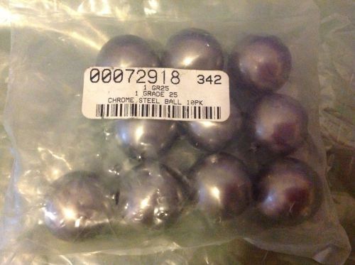 10 precision grade #25 chrome steel balls, ball dia 1&#034; ( 10 pieces ~new~) for sale