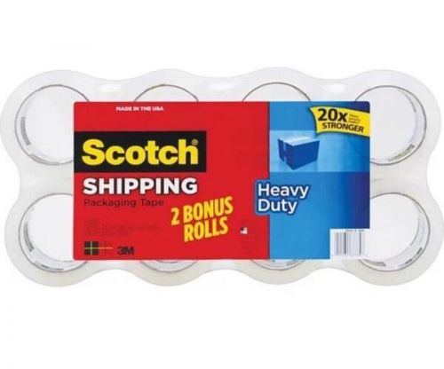 Scotch 3m heavy duty clear packaging shipping tape  8 rolls - ships today for sale