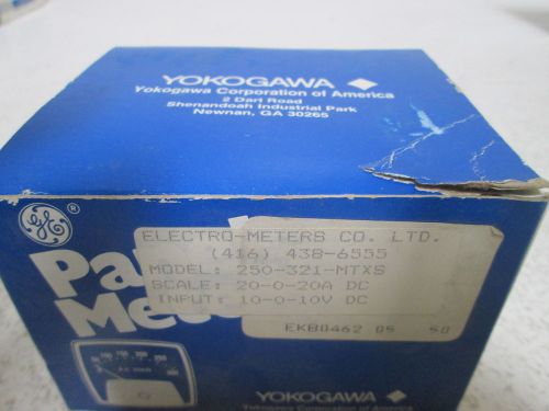 YOKOGAWA 250-321-MTXS METER 20-0-20 DC *NEW IN A BOX*