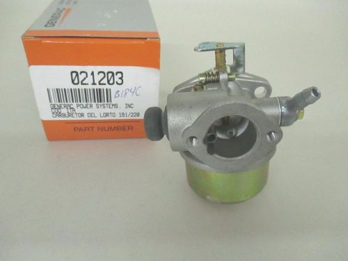 Genuine Generac 021203 Del&#039;Lorto Carburetor 191/220 OEM