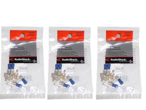 30 pcs Radioshack 16-14 Gauge FEMALE CRIMP-ON QUICK-DISCONNECTS ASSORTED 2265827