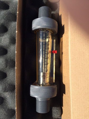 Blue-white f-440n water flowmeter 0.2 to 2.0 gpm, polysulfone, new for sale