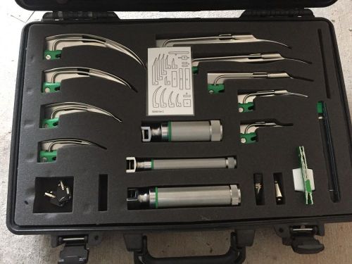 Welch Allyn MIL-5062 Fiber Optic Laryngoscope Blades - Pelican Case