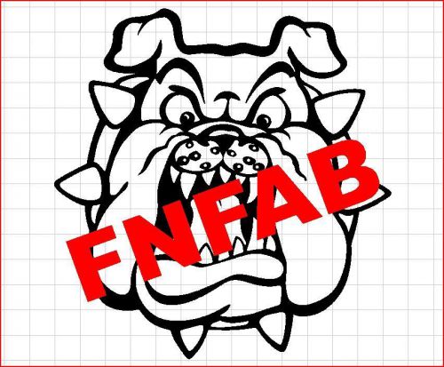 Bull dog head (style f) cnc ready dxf format clip art for plasma, laser for sale