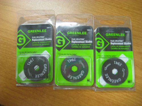 (3) New Greenlee 1941 Flex Splitter Replacement Blades; OEM; Bx Conduit Cutter