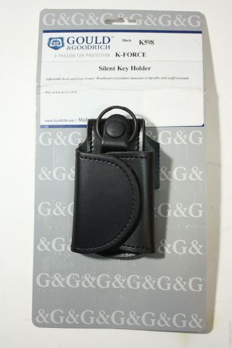 Gould &amp; Goodrich K598 Silent Key Holder Black K598 Plain Leather