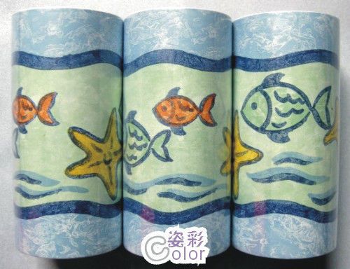 Width=106mm x 10m Fish Star Wall Paper Border Skirting Foot Line Sticker #N1M3