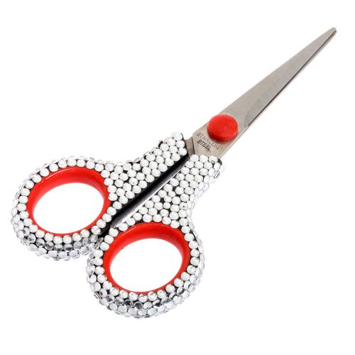 Clear Crystal Rhinestone Embelished Office Scissors