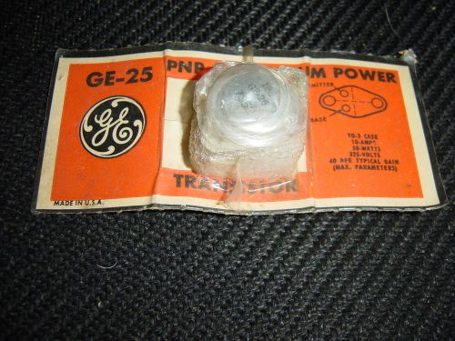 NEW GE-25 PNP GERMANIUM POWER TRANSISTOR TO3 NTE127, ECG127