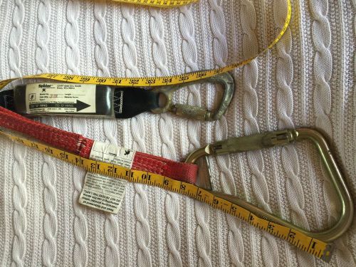 Spider Fall Protection Lanyard Strap 3 foot Nylon 8&#034; D ring carabiner hooks