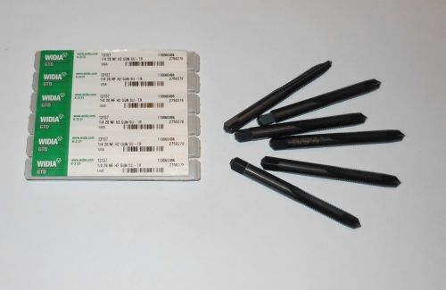 WIDIA GTD Plug Spiral Point Taps 1/4-28 H2 2FL HSS Oxide UNF 13157 Qty 6 &lt;539&gt;