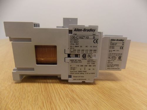 Allen-Bradley 100-C16Z*10 Ser. B &amp; A-B 100-F Ser. A Attached