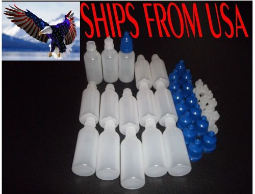 E LIQUID VAPORIZER #15 15ML EMPTY  DROPPER BOTTLES WITH SEALS E JUICE