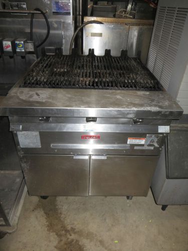 Vulcan ghcb34s gas radiant charbroiler cabinet base char broiler heavy duty 34 for sale