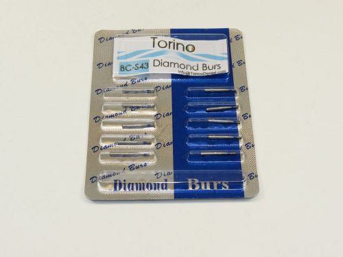 Dental diamond burs round lab bc-s43 fg set /1 pack 10 pcs torino for sale