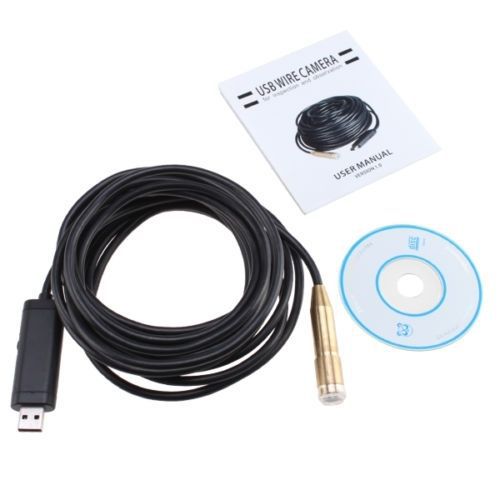 +waterproof usb borescope endoscope 4 led inspection tube snake sewer camera 10m for sale