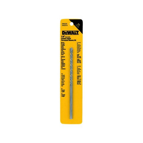 NEW (5 PACK) DEWALT DW5225 1/4&#034; x 6&#034; Rock Carbide Spiral Hammer Drill Bit