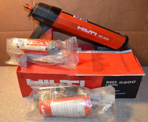 HILTI MD 2500 #338853 ANCHOR ADHESIVE MANUAL DISPENSER + 2 Hilti HIT-HY 150 MAX