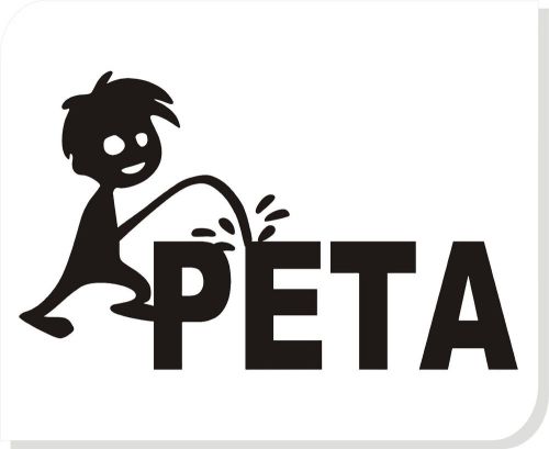 piss on peta funny car vinyl sticker decals truck window bumper decor #13