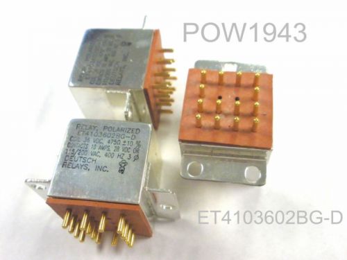 DENTSCH RELAY ET4103602BG-D 36 VOLTS DC 4PDT, NEW