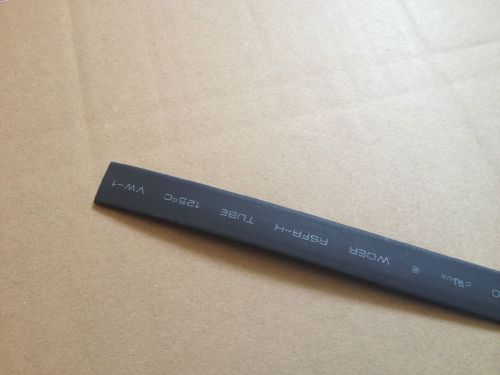 Black 20mm Dia. Heat Shrinkable Tube Shrink Tubing 2 meters