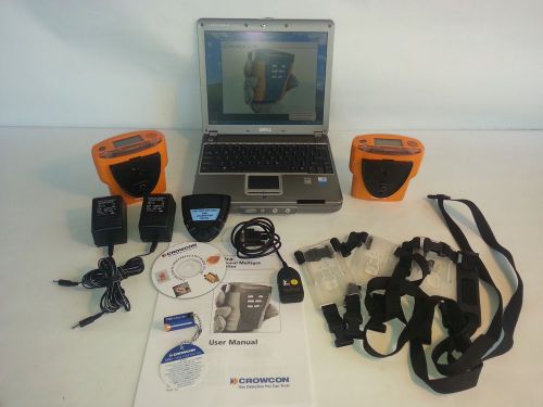 2 Crowcon Tetra multigas monitor + Laptop  calibration software manual + MORE