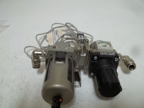 SMC AF30-N03-Z WITH AR30-N03E-Z PNEUMATIC FILTER REGULATOR *USED*