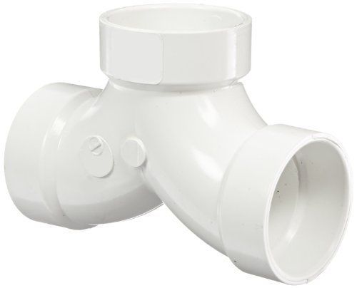 Spears P327 Series PVC DWV Pipe Fitting  1/4 Bend  Tee  1-1/2&#034; Hub