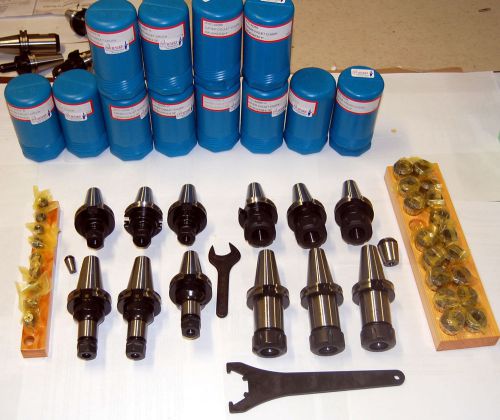 42 pc. techniks cat 40 er 16 &amp; er 32 chucks kit-coolant for sale