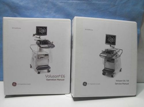 GE VOLUSON ULTRASOUND E6 OPERATORS MANUAL AND E6 E8 SERVICE MANUAL GOOD CONDITIO