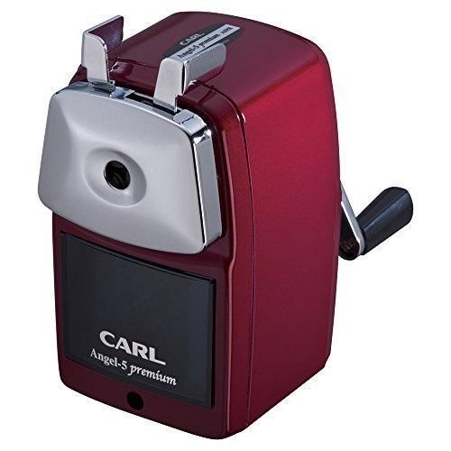 CARL Angel-5 Premium Hand-cranked Pencil Sharpener A5PR-R Red