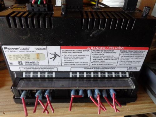 SQUARE D CM3350 POWERLOGIC CIRCUIT MONITOR W/CMDLC DISPLAY INTERFACE