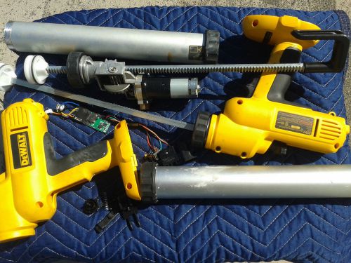 Two DeWalt DC547 Type 2, 18 Volt Sausage Cordless Caulking Guns