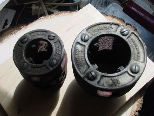 2 vintage ridgid  pipe threaders.  1 1/4&#034; &amp; 3/4&#034;. very good condition. for sale
