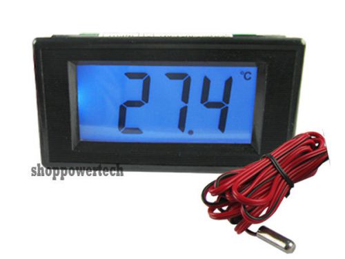 Digital Blue LCD Thermometer Temperature Panel Meter -50C +150C With Probe