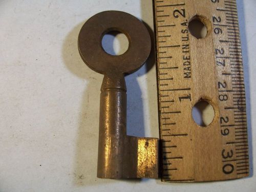 1  OLD  VINTAGE 1 7/8  LONG  BRASS  BIT SKELETON KEY   UNCUT