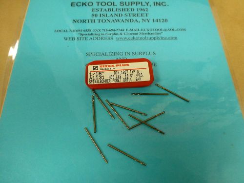 Screw machine drill left hand 1/16 diam high speed titex germany new 10pcs$6.80 for sale