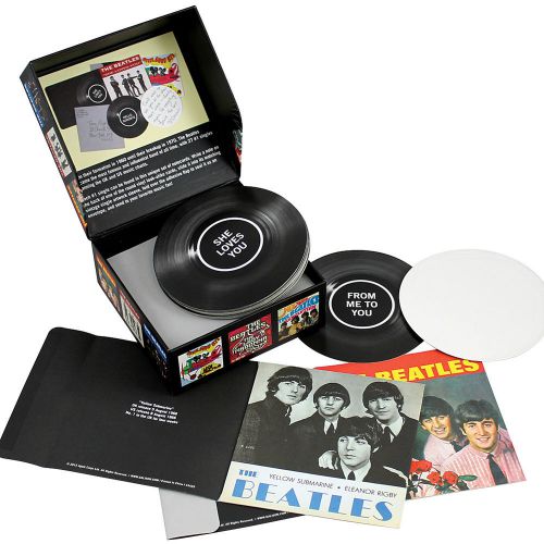 NEW Beatles No. 1 Hit Singles Record Shaped Notecard Set Album Cover Envelopes