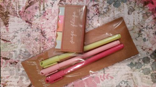 Target Dollar spot page flag post it pens kikki k kate spade planner set