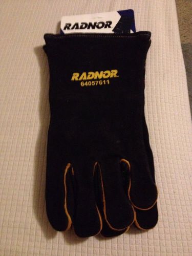L RADNOR Insulated welding gloves-Kevlar, reinforced, cotton/foam lining, BLACK