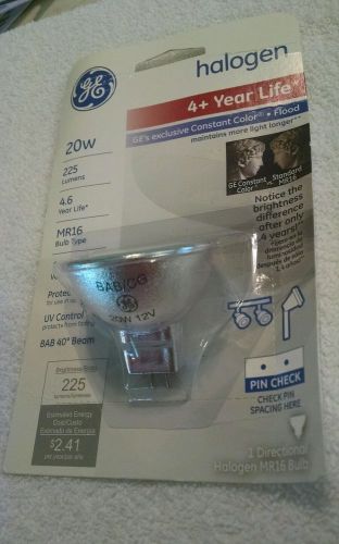 NEW GE Lighting  Halogen 20-watt MR16 Bulb with 2-Pin Base  1-Pack