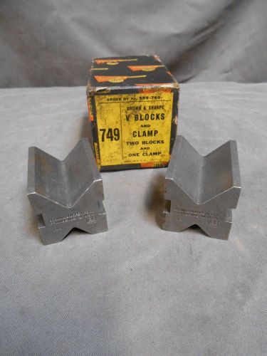 Vintage Pair Brown and Sharpe No.749 V-Blocks No Clamps