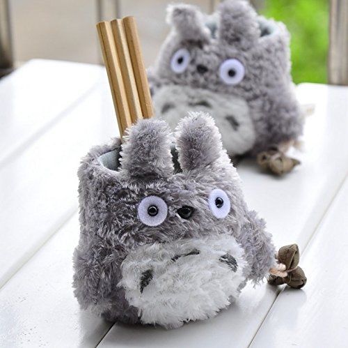 Ning-store My Neighbor Totoro Pen Holder Creative Totoro Plush Pencil Container