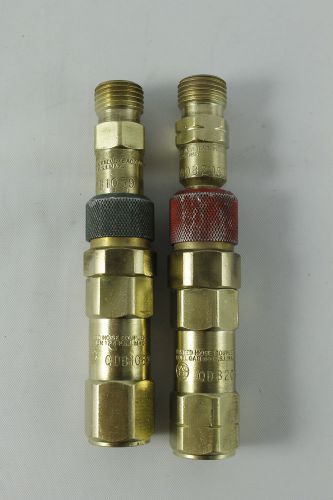 Matched pair of western qdb-10  acetylene torch quick connects for sale