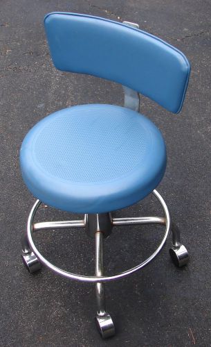 ADJUSTABLE SWIVEL PADDED MODERN W/ BACK STOOL