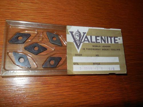 5 Valenite Carbide Insert Style SDNA 43T C/B   Free USA Shipping!