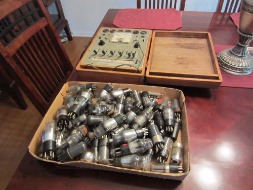 VINTAGE 1960&#039;S SUPERIOR INSTRUMENTS CO. TUBE TESTER &amp; HUGE LOT OF TUBES NR! # 1