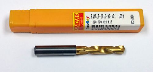 R415.5-0810-30-AC1 1020 SANDVIK COROMANT 8.10MM CORODRILL, INTERNAL COOLANT