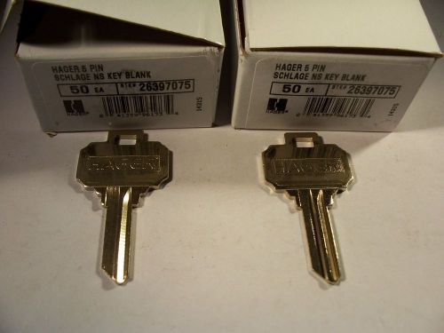 SCHLAGE 50 SC1, 50 SC4  HAGER   IS LOOK ALIKE SCHLAGE  KEYS UNCUT    LOCKSMITH