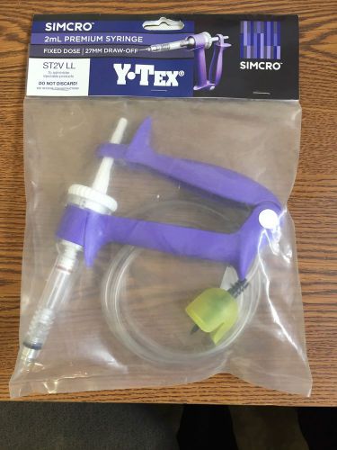 Simcro Fixed 2 ML Premium Syringe Automatic Dosage Livestock Cattle Sheep Swine